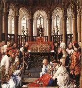WEYDEN, Rogier van der Exhumation of St Hubert oil painting reproduction